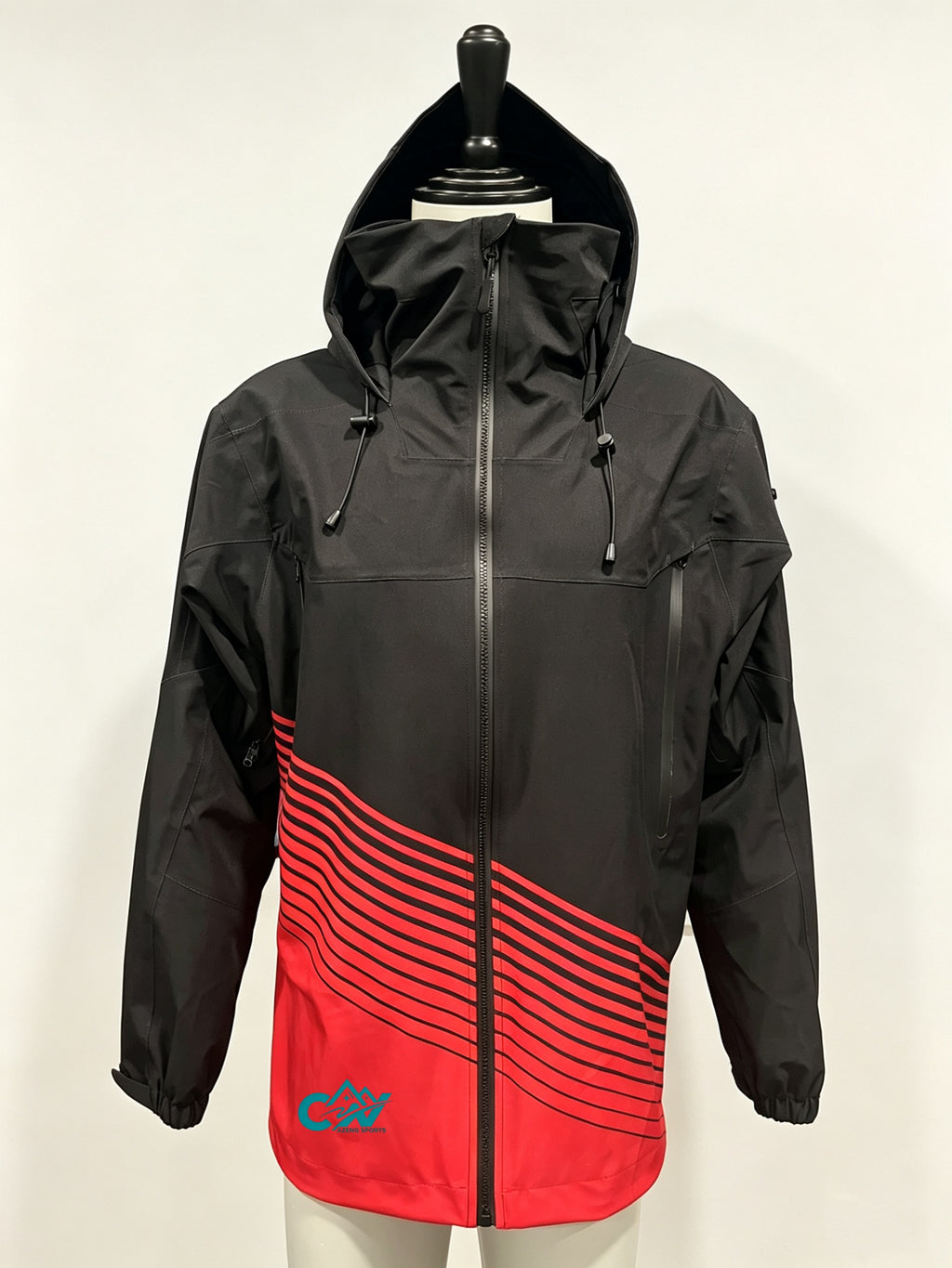 AZENG Sports Waterproof Jacket Lightweight Softshell Windproof Windbreaker Breathable Outdoor Cycling Hooded Jacket