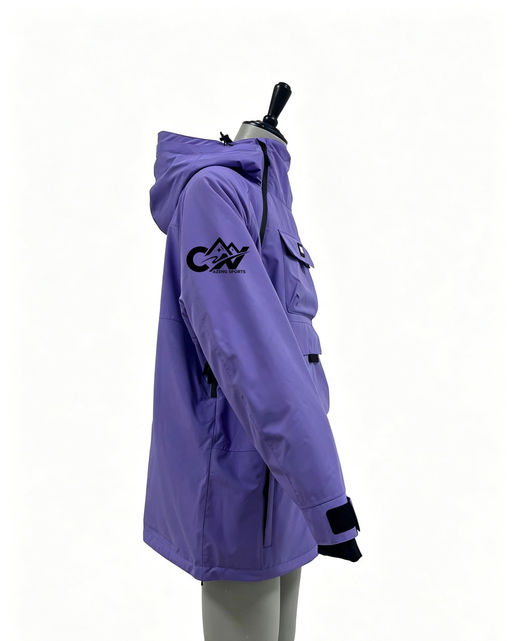 AZENG SPORTS Waterproof Ski Jacket 2-Layer Oxford Fabric with Membrane & Cotton Fill for Skiing and Snowboarding