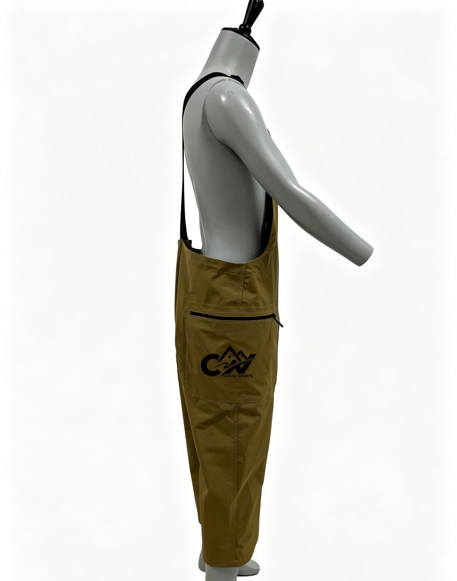 AZENG SPORTS Waterproof Fishing Bib Overalls / Waders – 3-Layer Fabric, 20000mm Waterproof Rating
