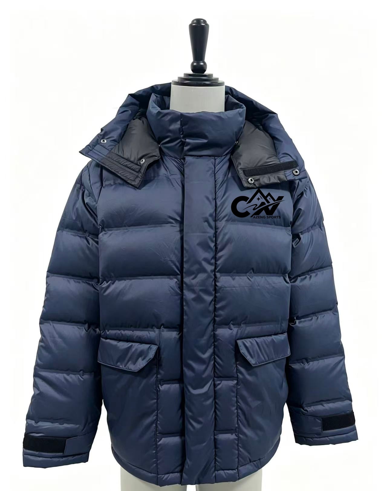 AZENG SPORTS Waterproof Down Jacket – 90% Duck Down 300g Fill, 2-Layer Fabric, DWR Grade 4