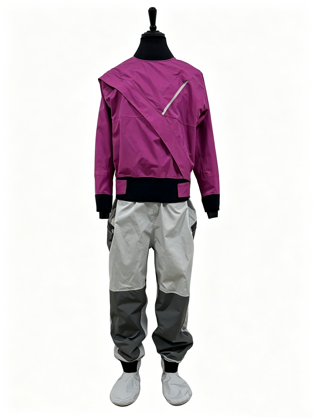 AZENG SPORTS Mens Waterproof Kayak Drysuit – 3-Layer Waterproof Fabric, Latex & Neoprene Seals, DWR Grade 4