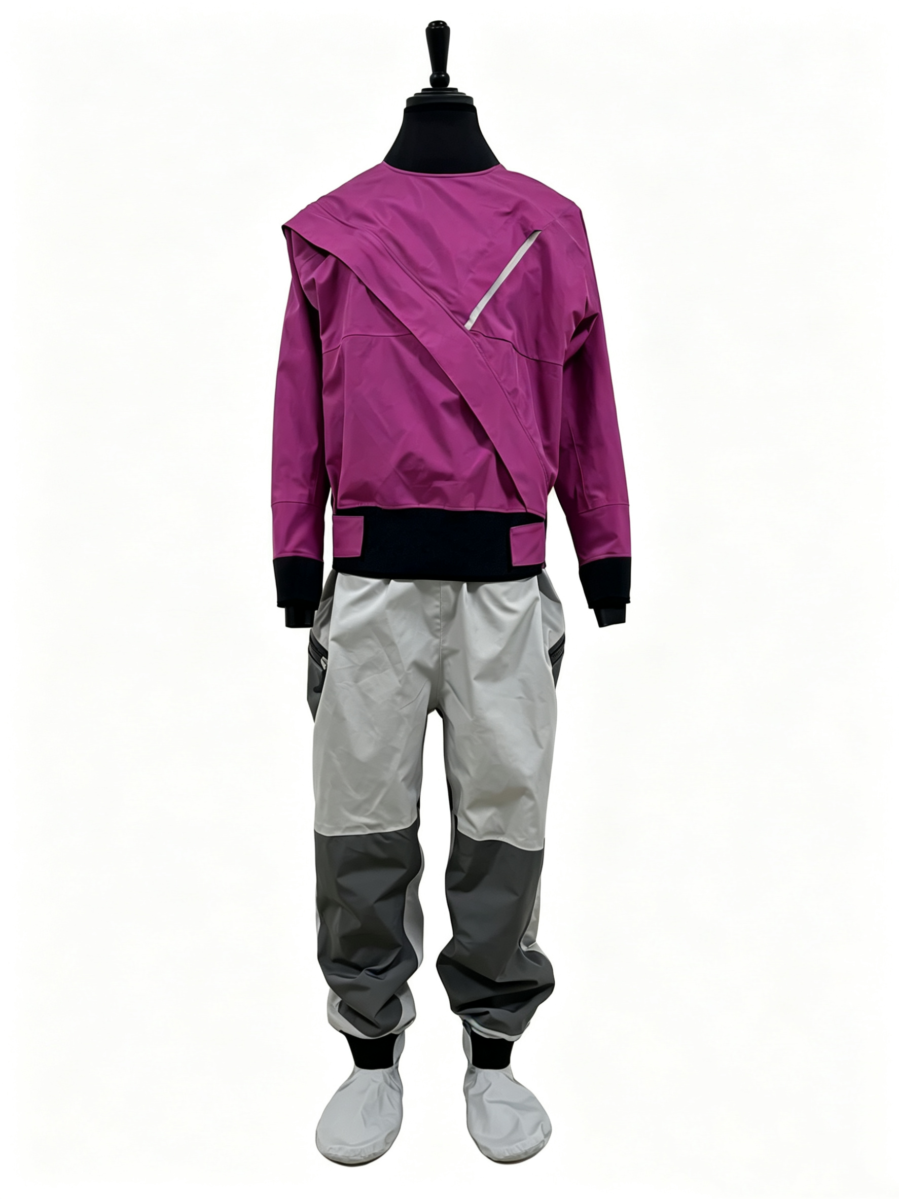 AZENG SPORTS Mens Waterproof Kayak Drysuit – 3-Layer Waterproof Fabric, Latex & Neoprene Seals, DWR Grade 4