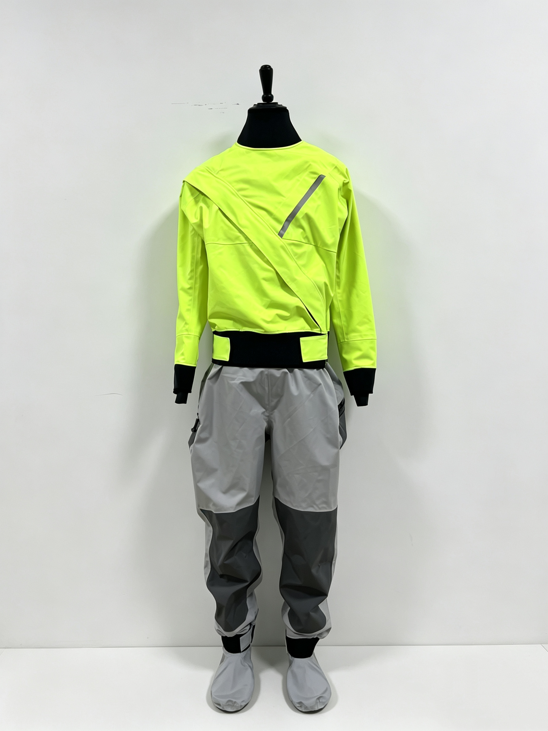 AZENG SPORTS Mens Waterproof Kayak Drysuit – 3-Layer Waterproof Fabric, Latex & Neoprene Seals, DWR Grade 4