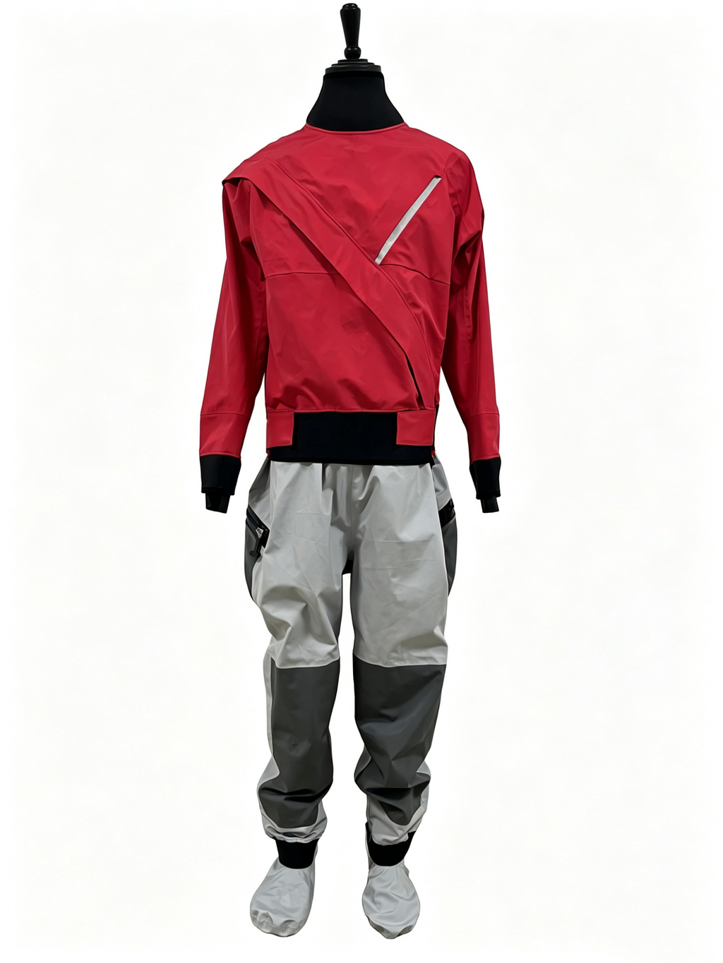 AZENG SPORTS Mens Waterproof Kayak Drysuit – 3-Layer Waterproof Fabric, Latex & Neoprene Seals, DWR Grade 4