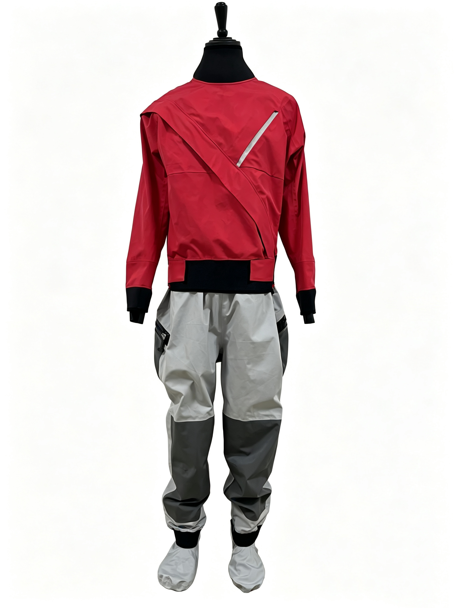 AZENG SPORTS Mens Waterproof Kayak Drysuit – 3-Layer Waterproof Fabric, Latex & Neoprene Seals, DWR Grade 4