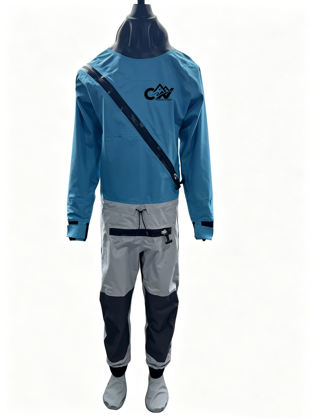 AZENG SPORTS One-Piece Drysuit | Waterproof Kayak & Water Sports Dry Suit