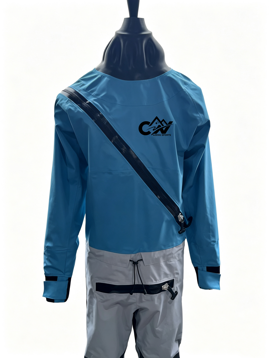 AZENG SPORTS One-Piece Drysuit | Waterproof Kayak & Water Sports Dry Suit