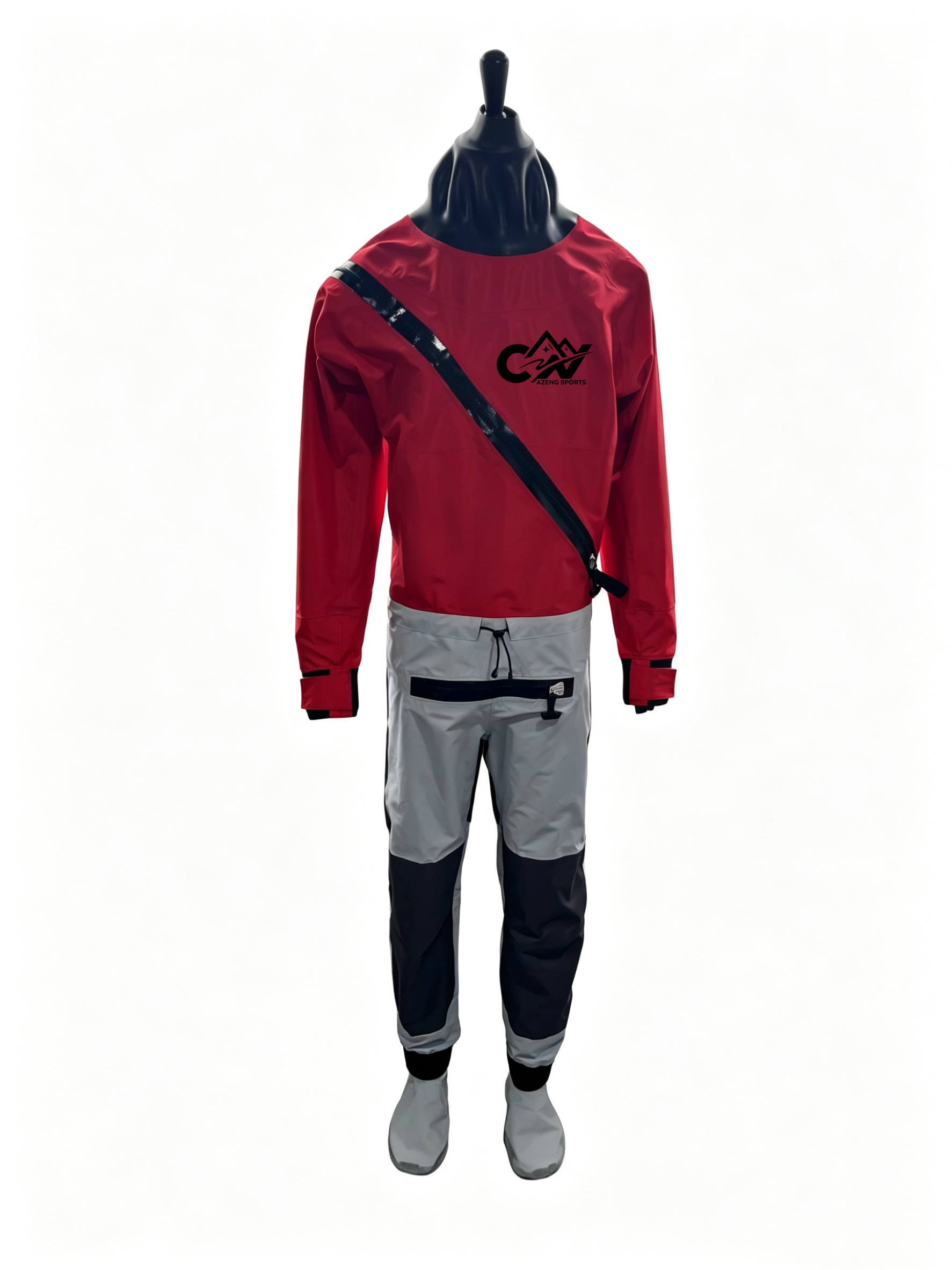 AZENG SPORTS One-Piece Drysuit | Waterproof Kayak & Water Sports Dry Suit
