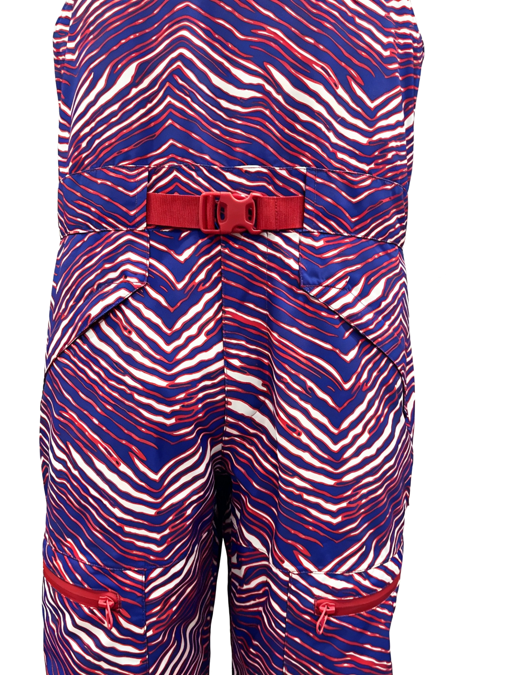 AZENG SPORTS Women's Waterproof Insulated Ski Bib Pants | Zebra Print Snow Bibs