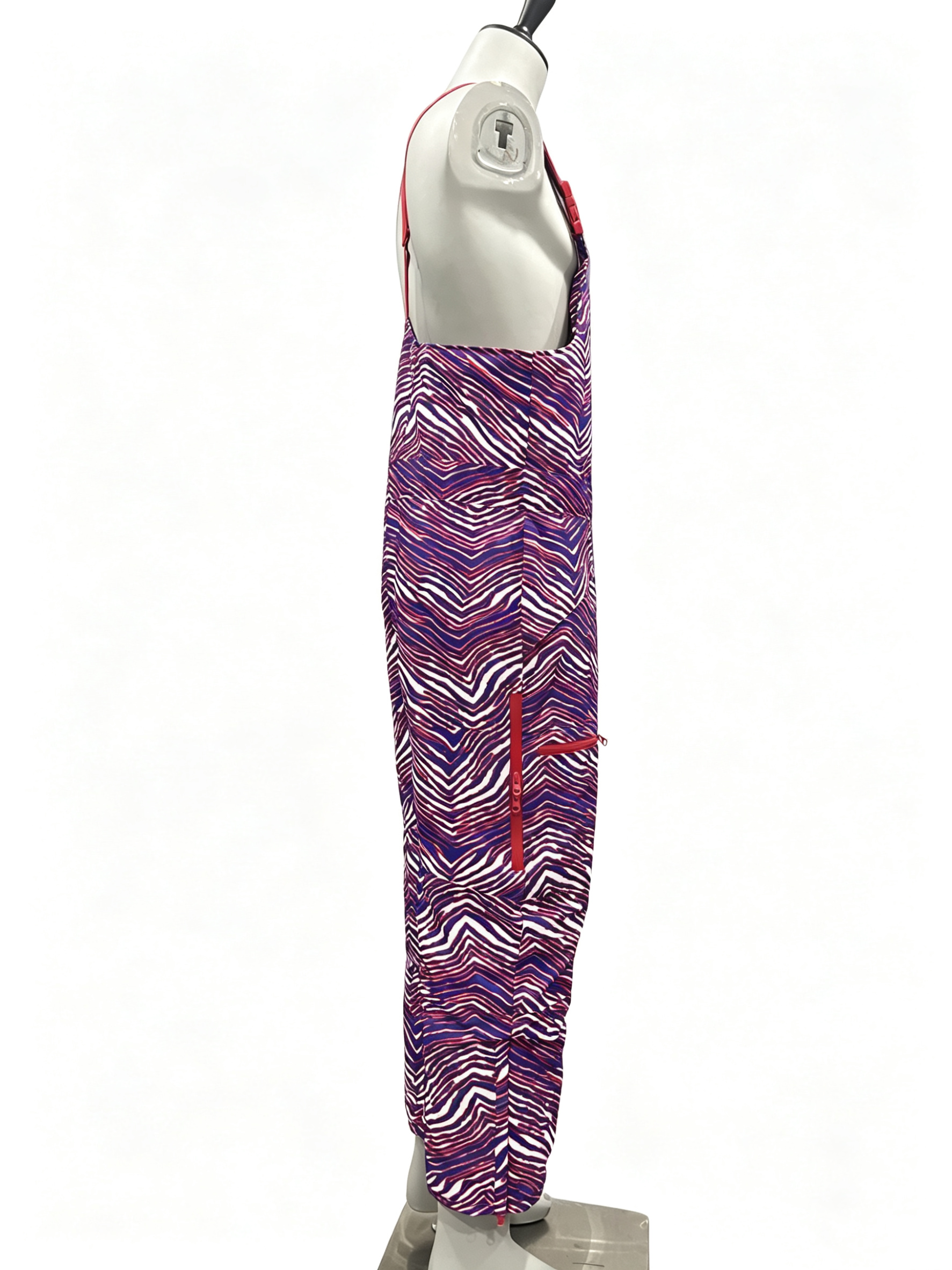 AZENG SPORTS Women's Waterproof Insulated Ski Bib Pants | Zebra Print Snow Bibs