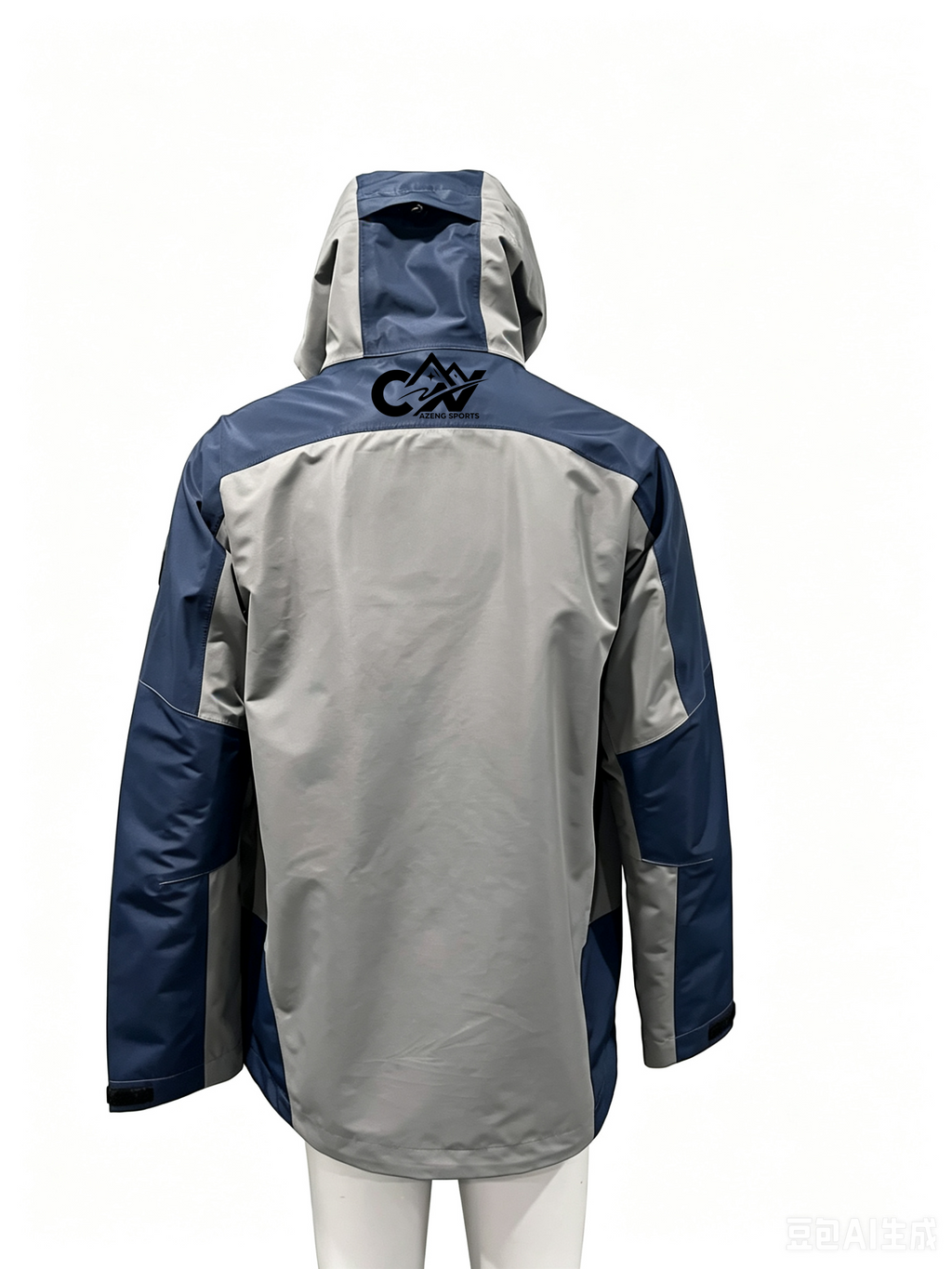 AZENG SPORTS Men's 3-Layer Waterproof Jacket with SBS Zippers & Pit Zips for HIking and Outdoor Sports