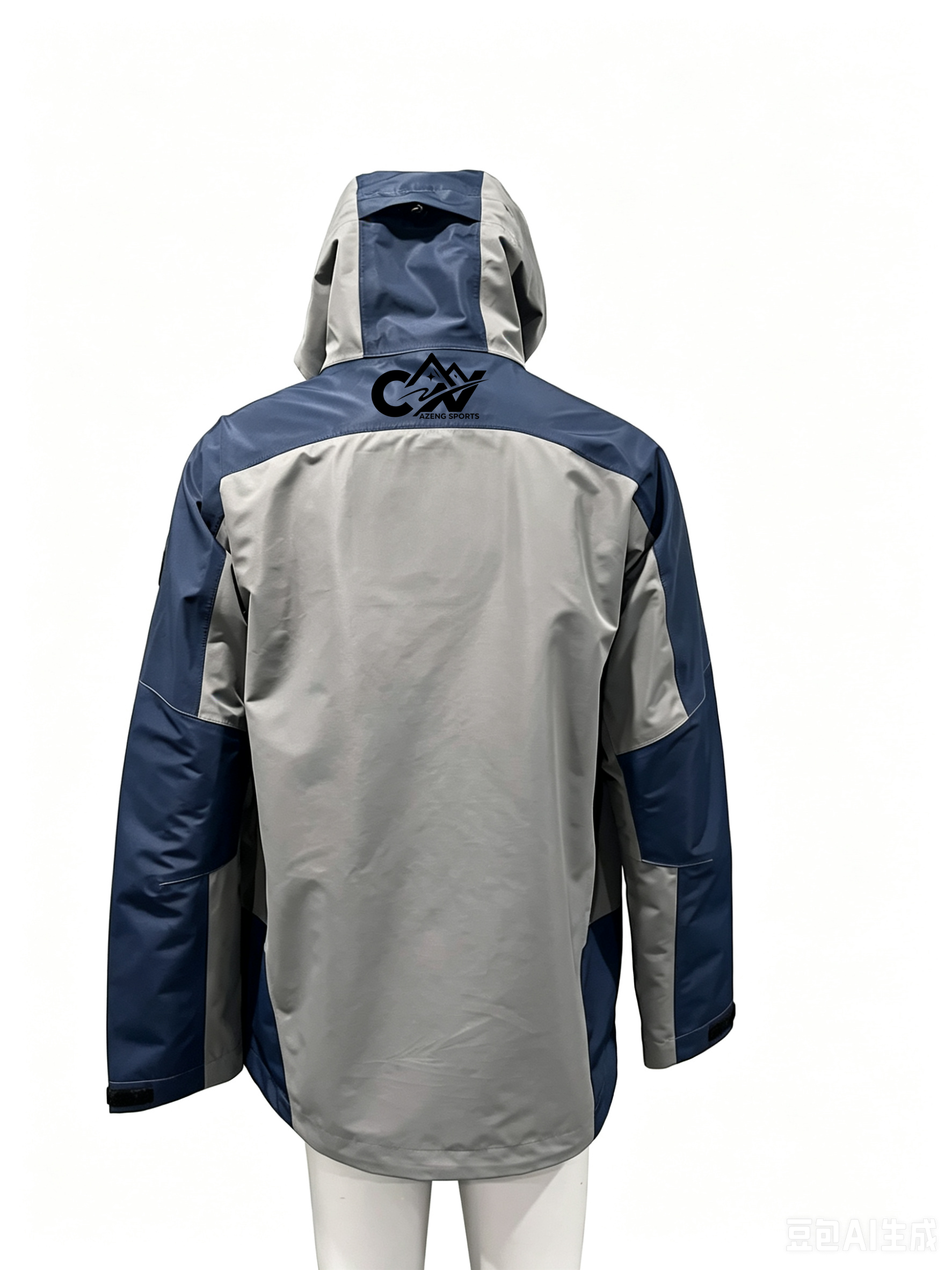 AZENG SPORTS Men's 3-Layer Waterproof Jacket with SBS Zippers & Pit Zips for HIking and Outdoor Sports