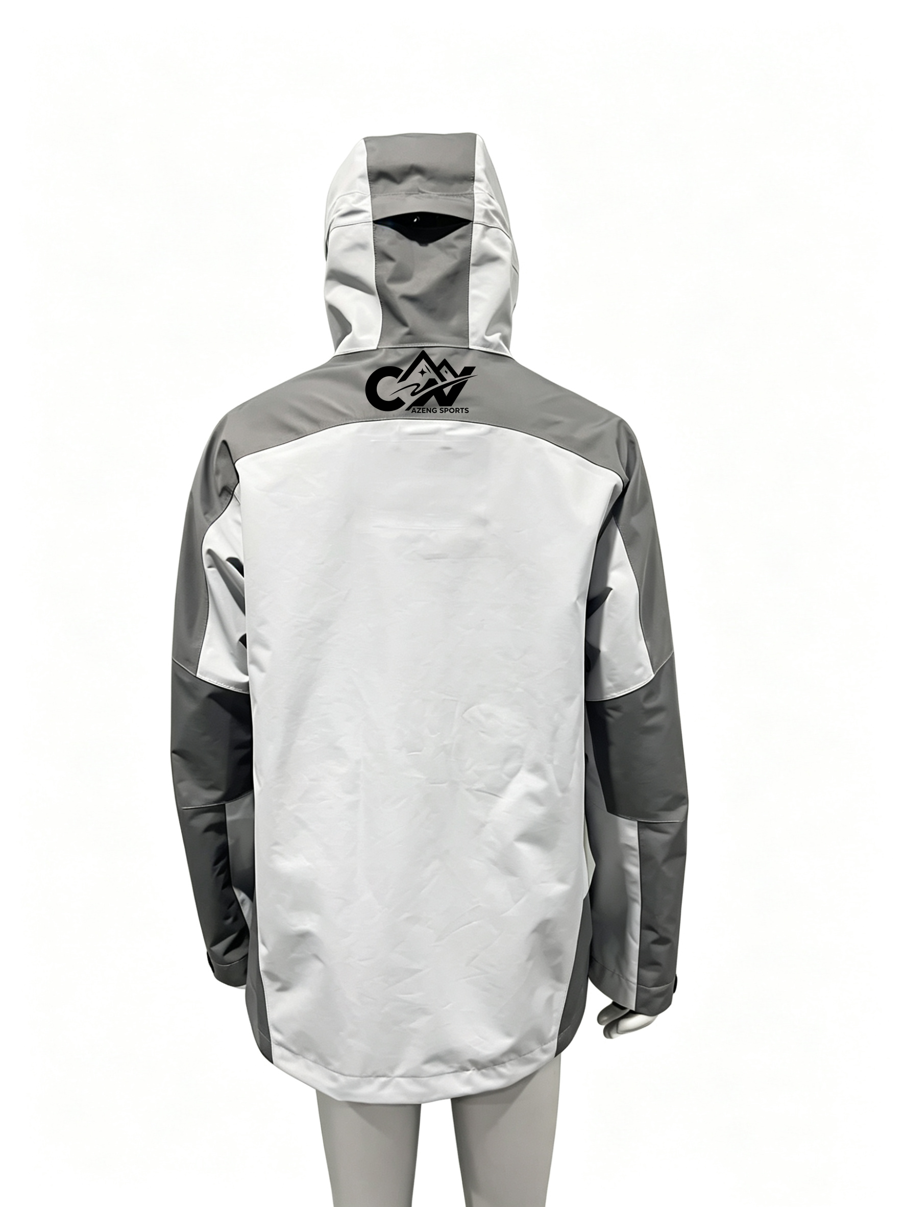 AZENG SPORTS Men's 3-Layer Waterproof Jacket with SBS Zippers & Pit Zips for HIking and Outdoor Sports