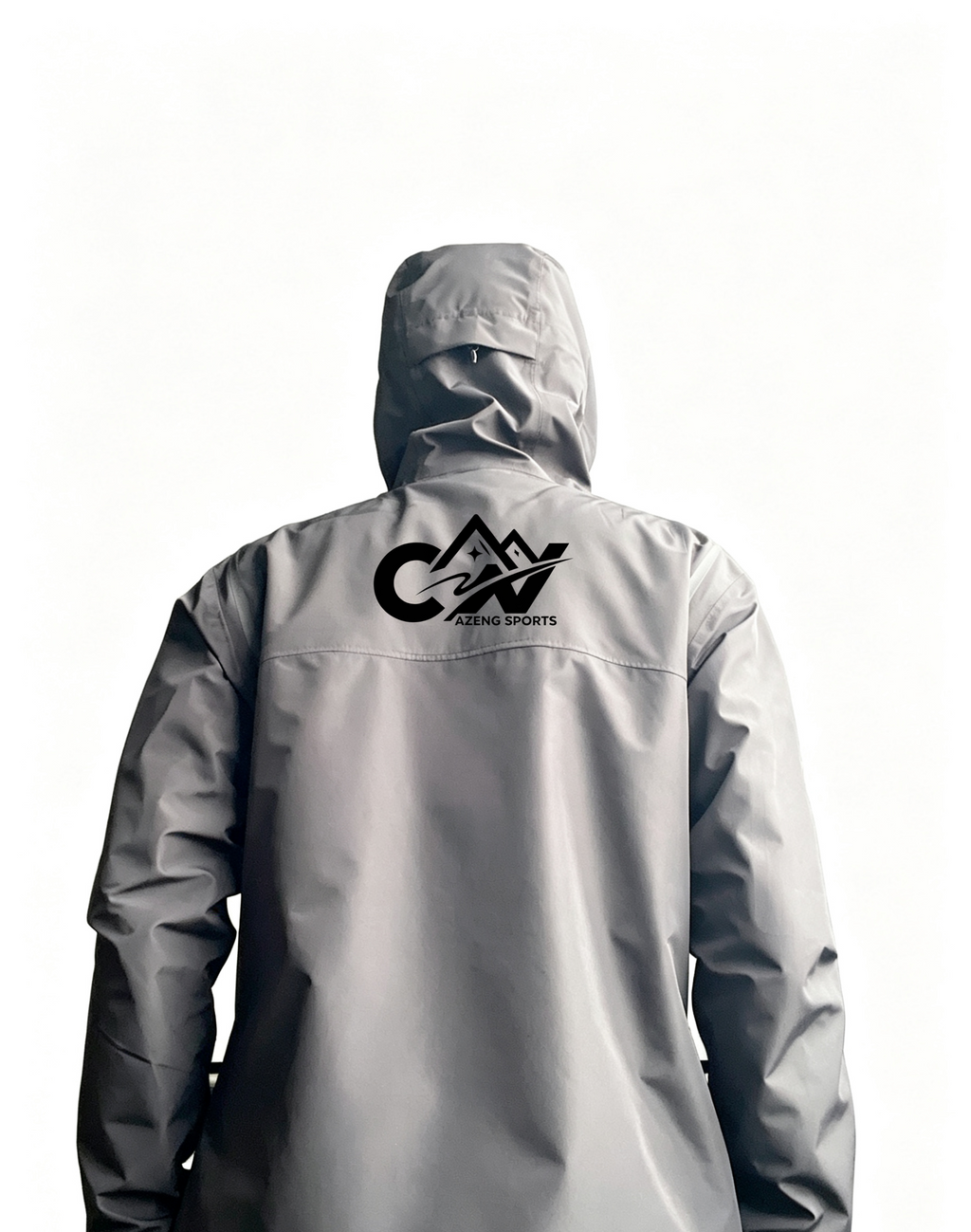 AZENG SPORTS Men's 3-Layer Waterproof Jacket | 20,000mm | 6-Pocket | Dual-Slider Front Zip