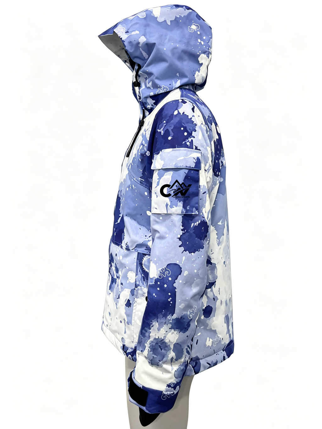 AZENG SPORTS Camouflage Mens Waterproof Ski Jacket Snow Coat for Snowboarding and Skiing