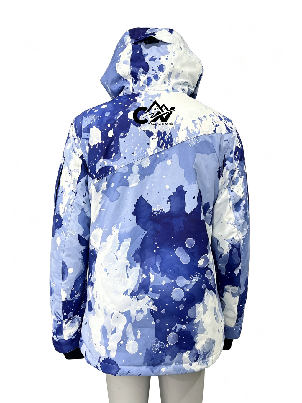 AZENG SPORTS Camouflage Mens Waterproof Ski Jacket Snow Coat for Snowboarding and Skiing
