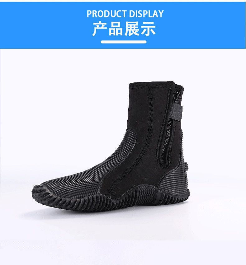 AZENG SPORTS 5mm Neoprene High-Top Diving Boots – Vulcanized Anti-Slip Sole