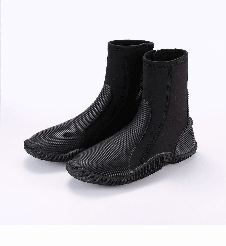 AZENG SPORTS 5mm Neoprene High-Top Diving Boots – Vulcanized Anti-Slip Sole