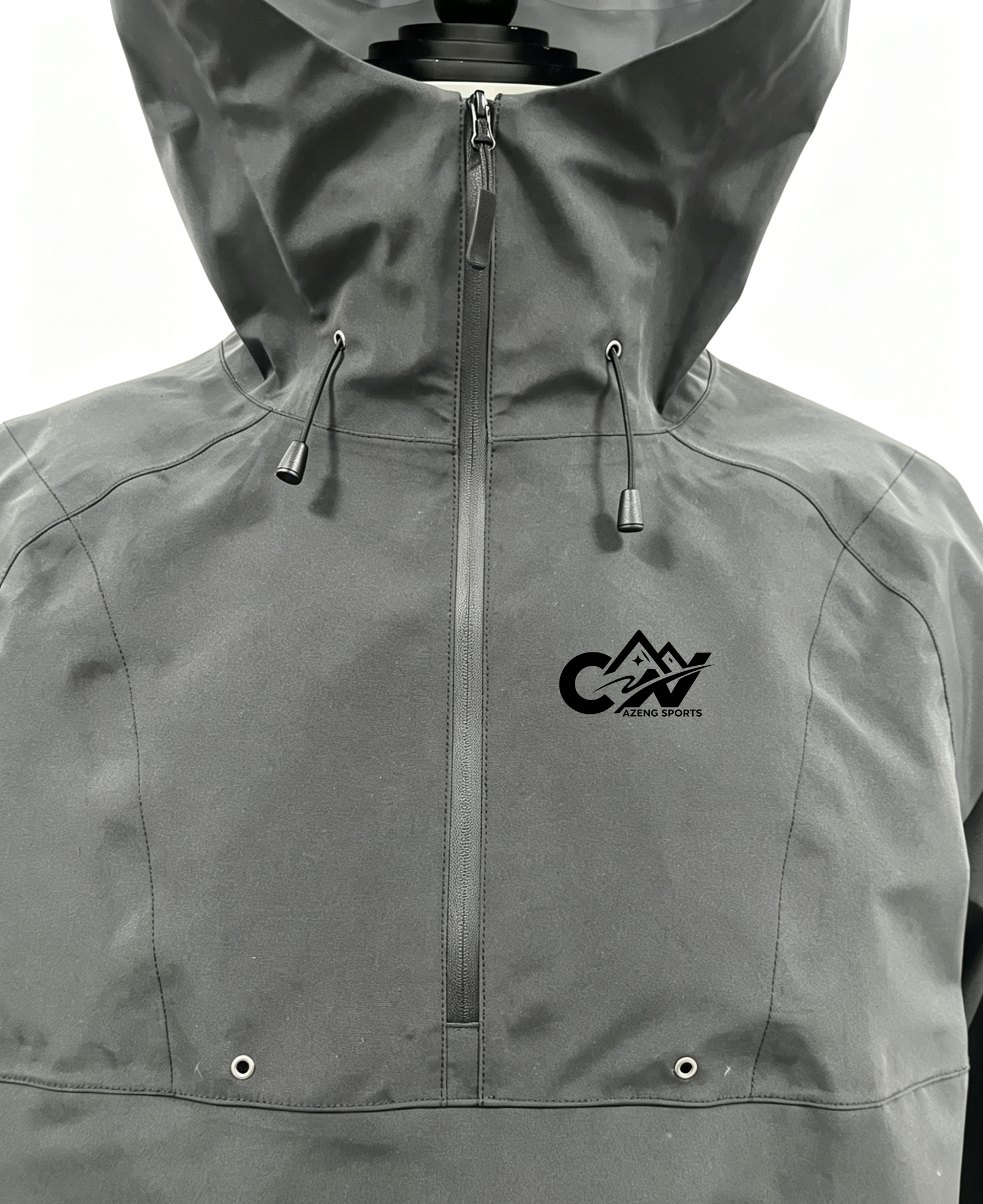 AZENG SPORTS 3-Layer Waterproof Anorak Jacket | Fishing & Kayaking Shell Jacket