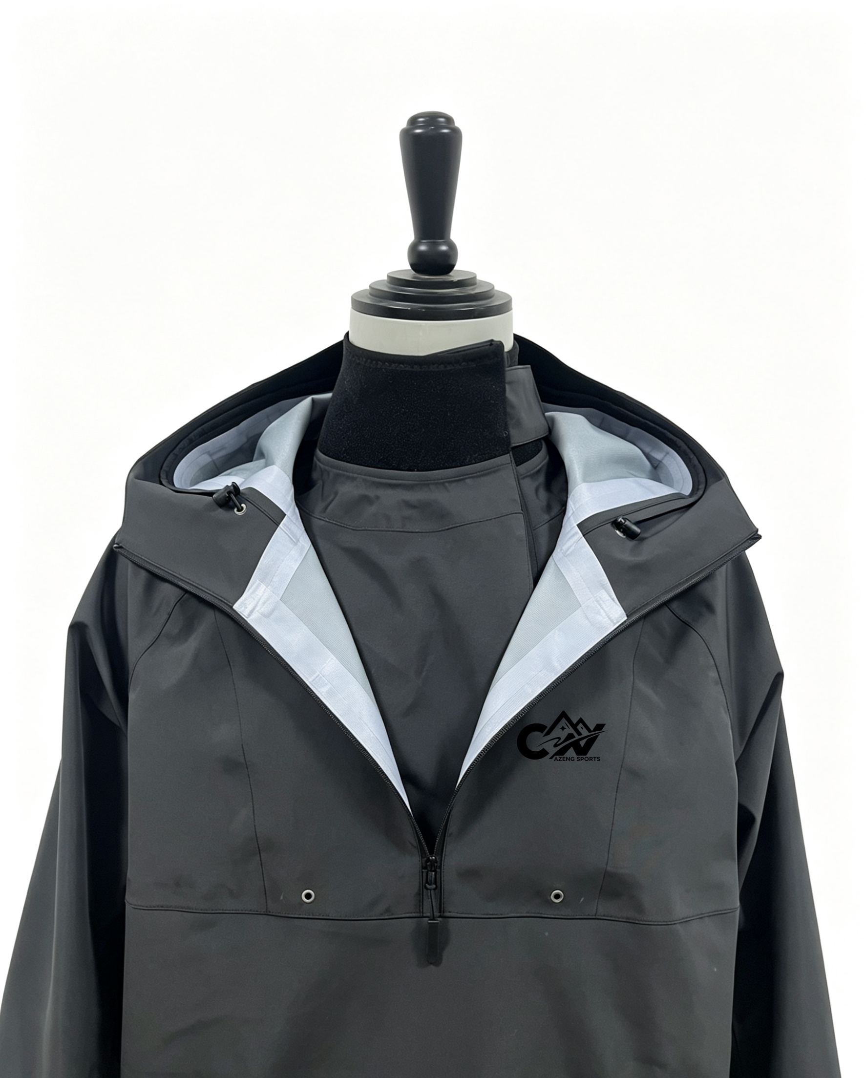 AZENG SPORTS 3-Layer Waterproof Anorak Jacket | Fishing & Kayaking Shell Jacket